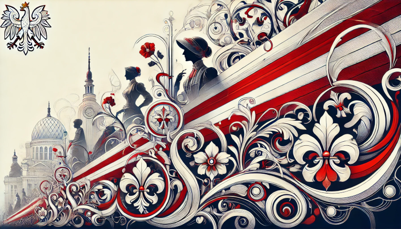 Polish symbols and silhouettes