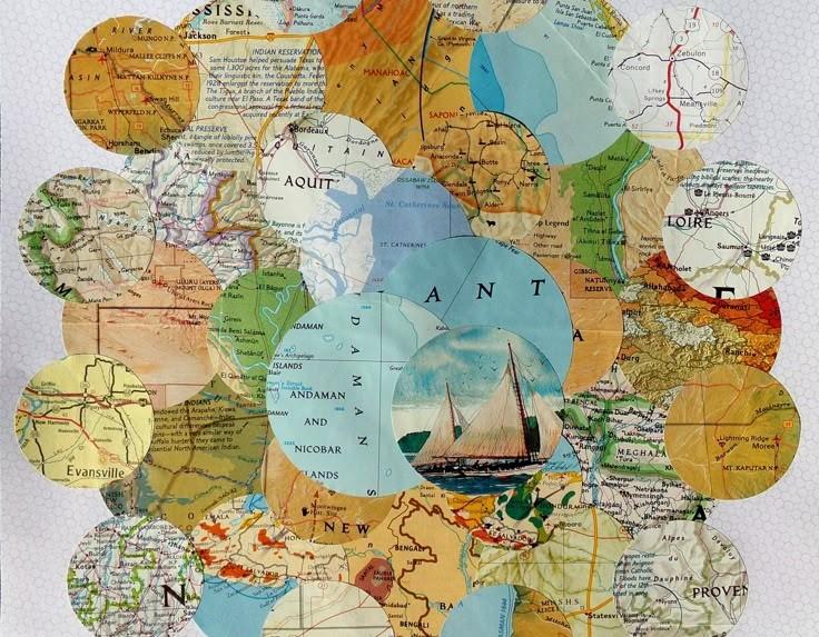 Collage of map images