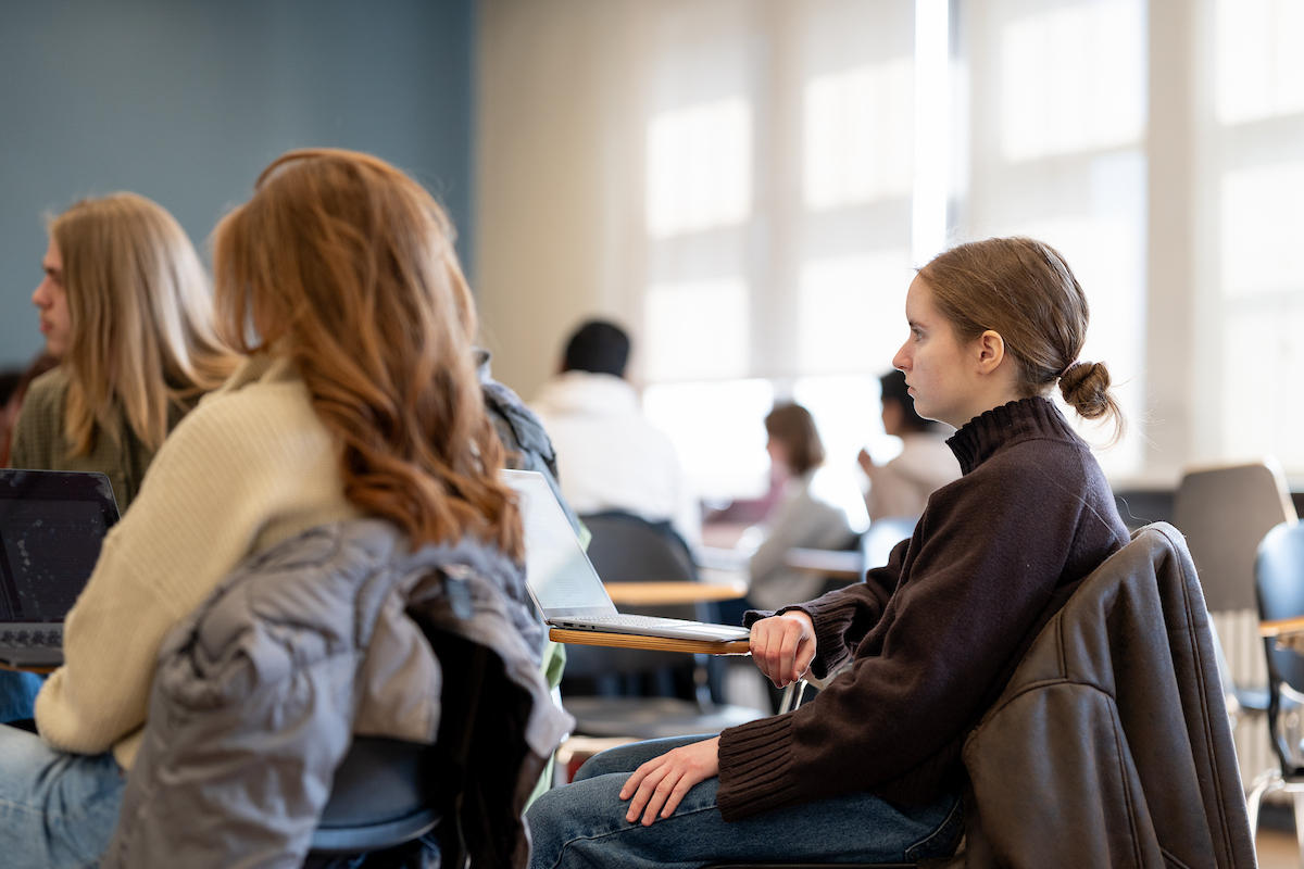 students in a classroom at the Faculty of Arts