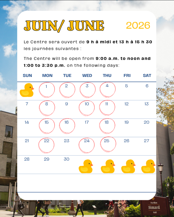 June schedule