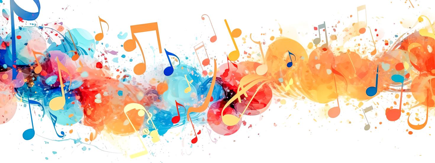 Musical notes, abstract