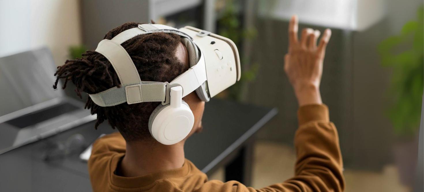 Man with vr glasses