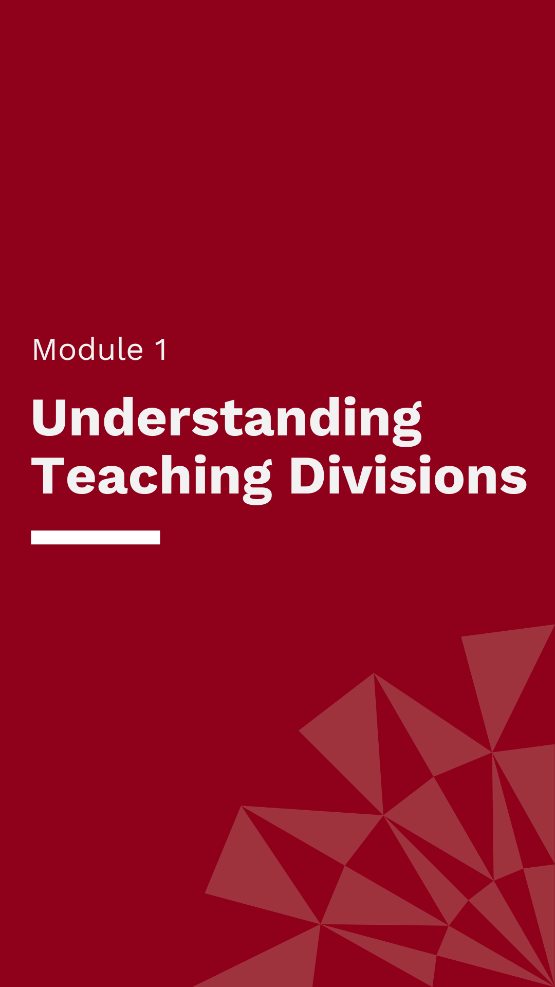 Understanding Teaching Divisons