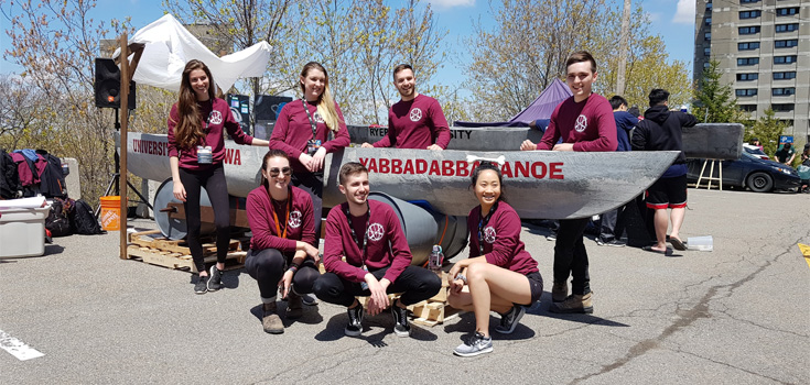 Concrete Canoe team picture.