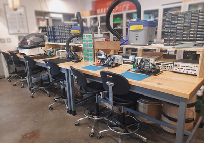 Electronics and soldering station.