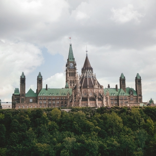 Parliament Hill in Ottawa, Canada.