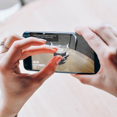 Augmented reality on a phone.
