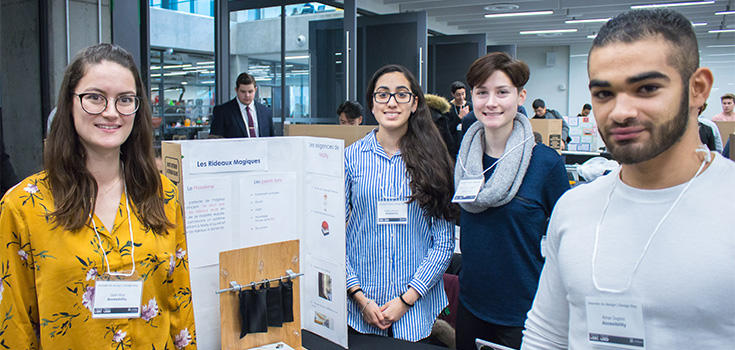 Group of students presenting their findings.