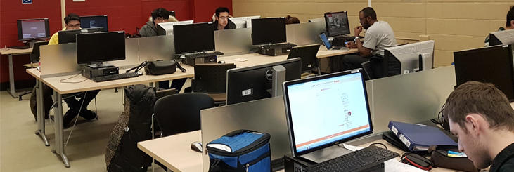 A computer lab.