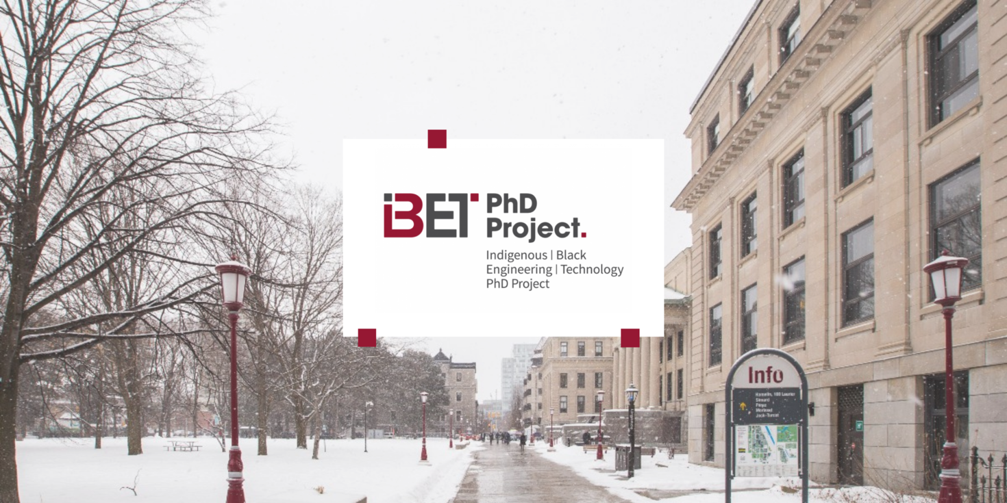 IBET PhD Project logo on top of a photo of the uOttawa campus