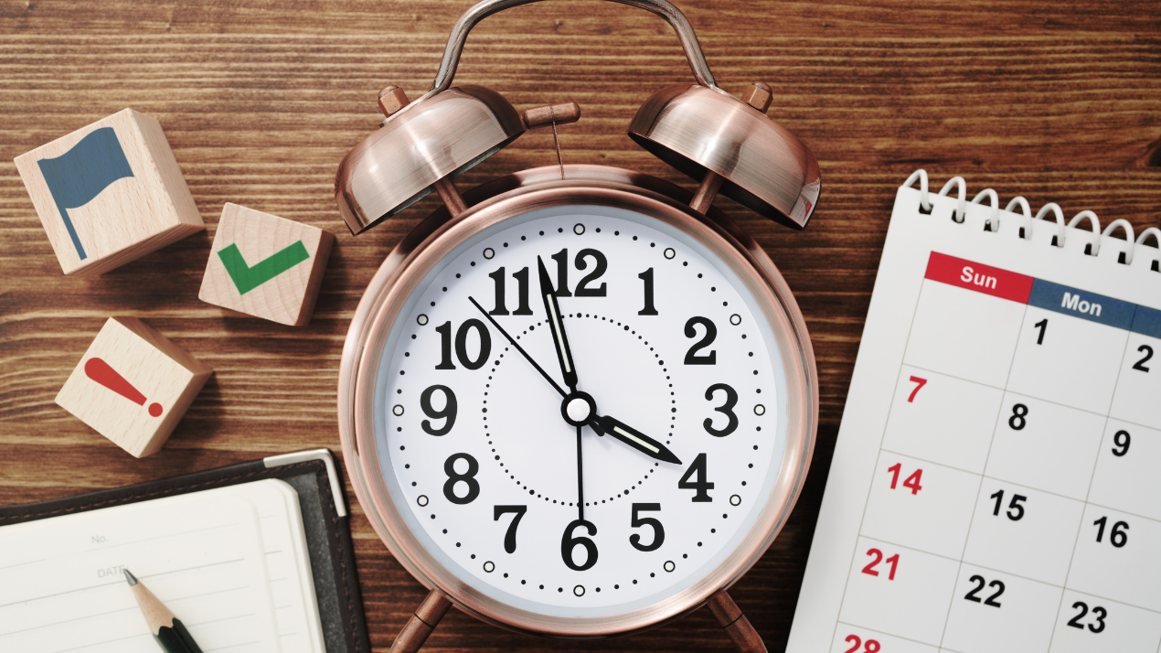 Clock and calendar.
