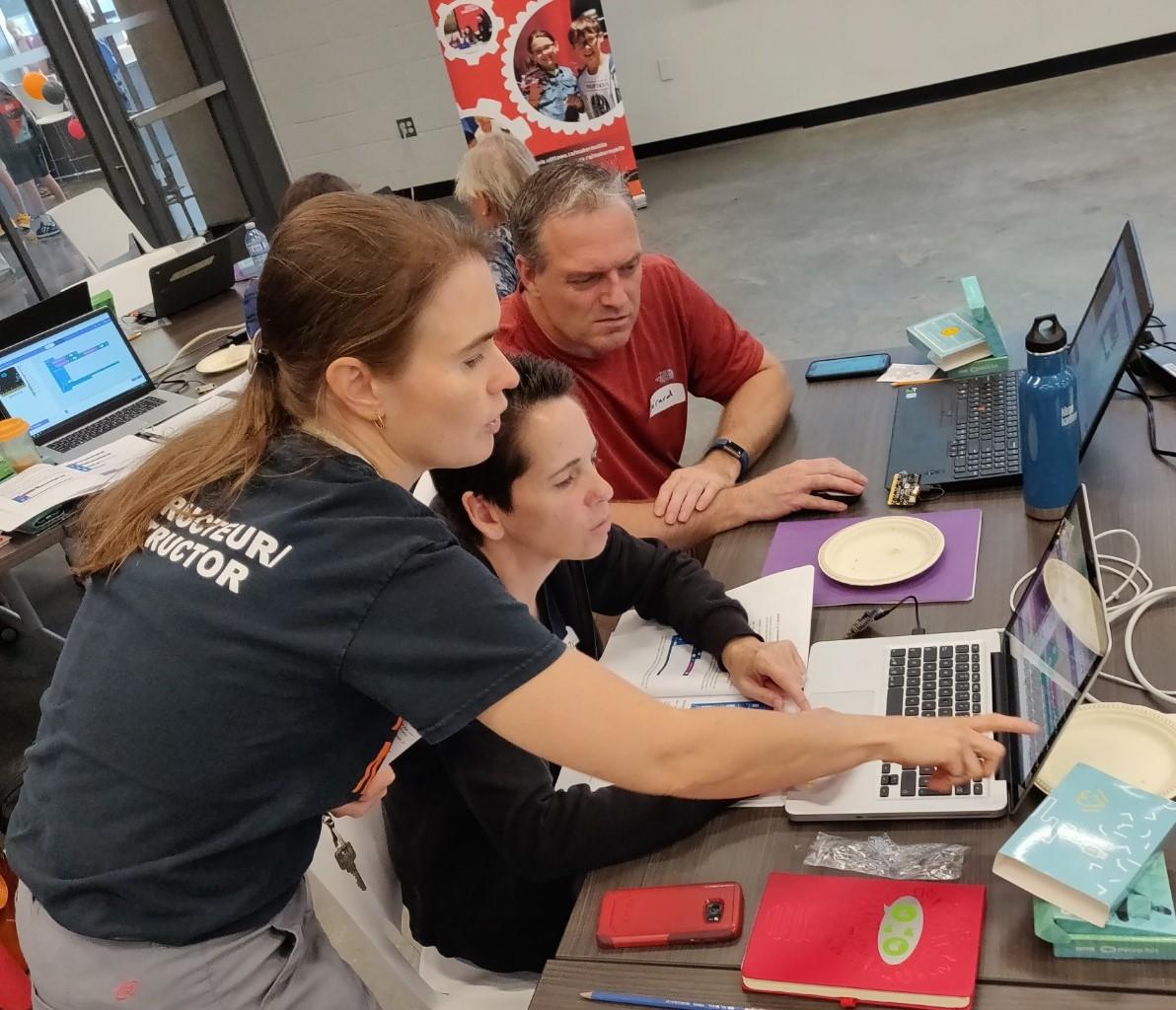 MakerEd Camp attendees and instructor 