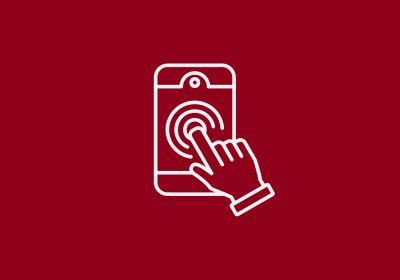 A finger taps a phone screen.