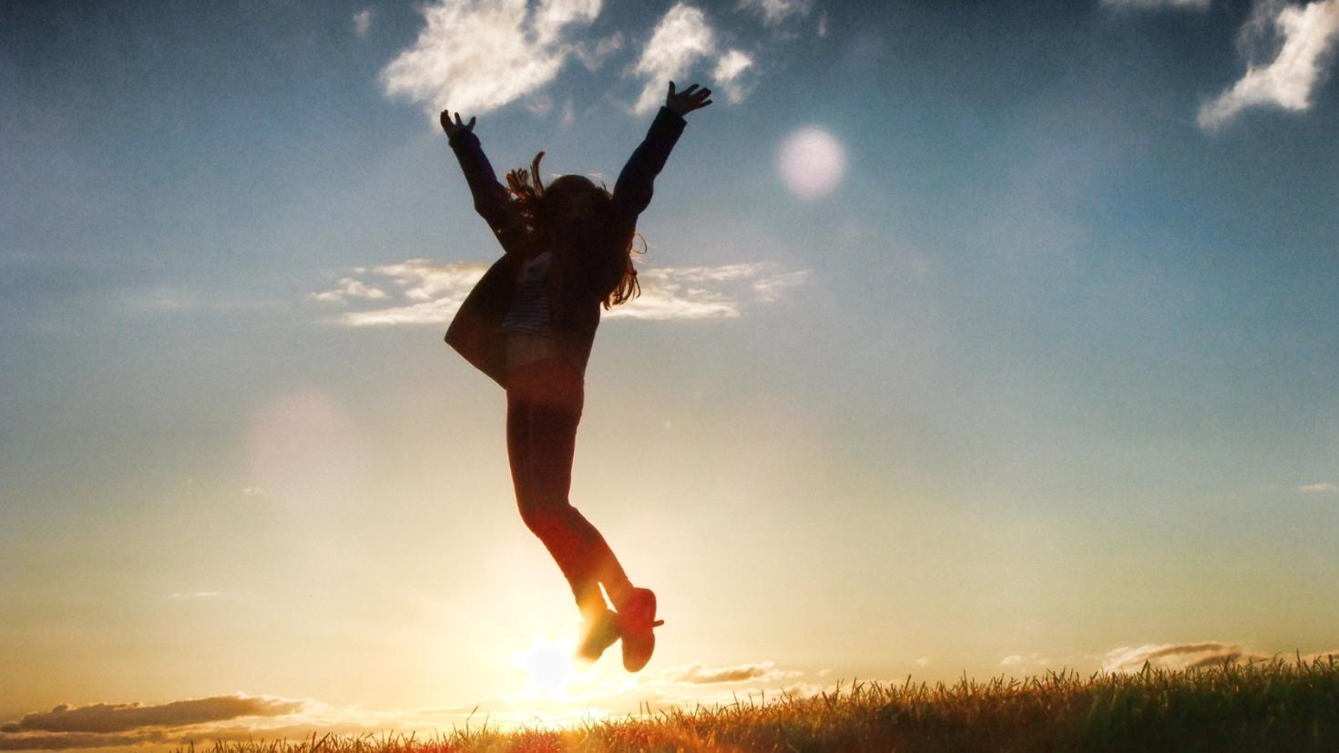 Person jumping in the air