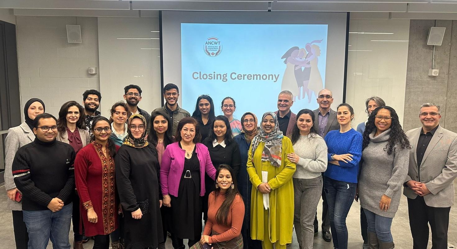 Dr. Sawsan Abdul-Majid with a group of participants from her ANCWT program
