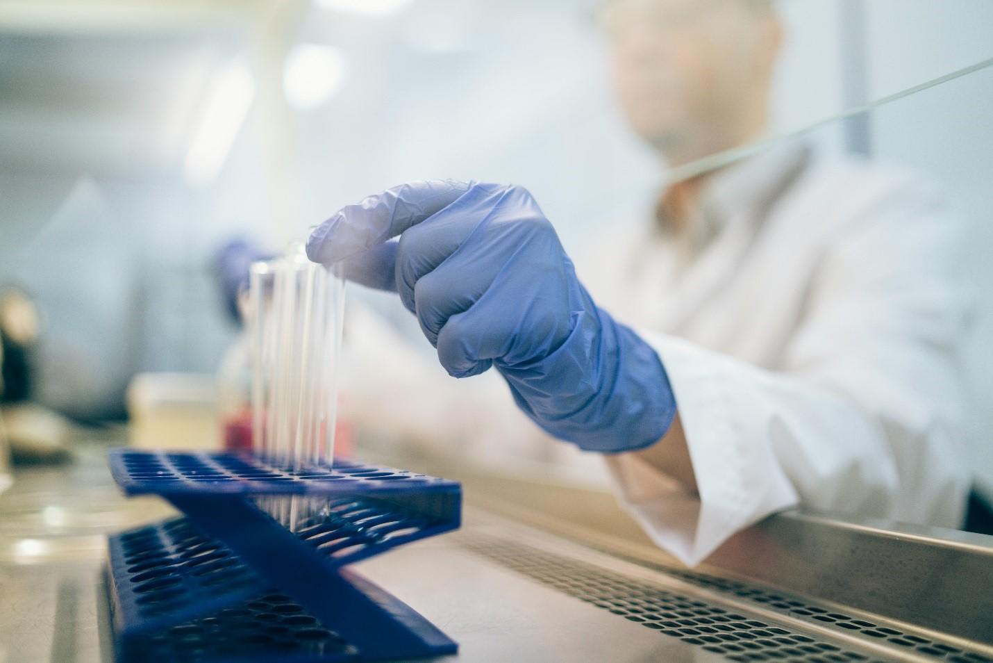 Test tubes in lab.