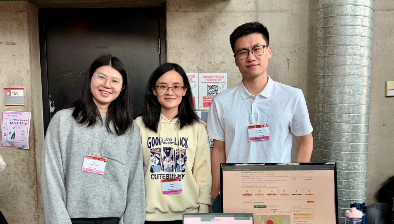 Left to right: Yangchun Chen, Jie Wang, and Tianyi Jiang.