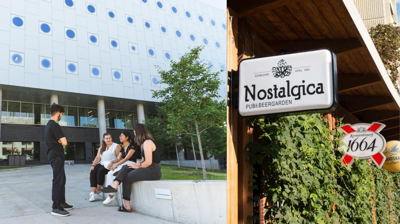 Nostalgica Pub and the STEM Complex.