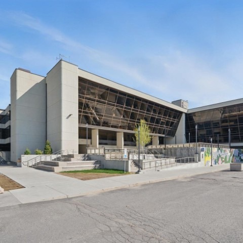 Montpetit Hall from outside. 