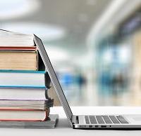 Books and laptop