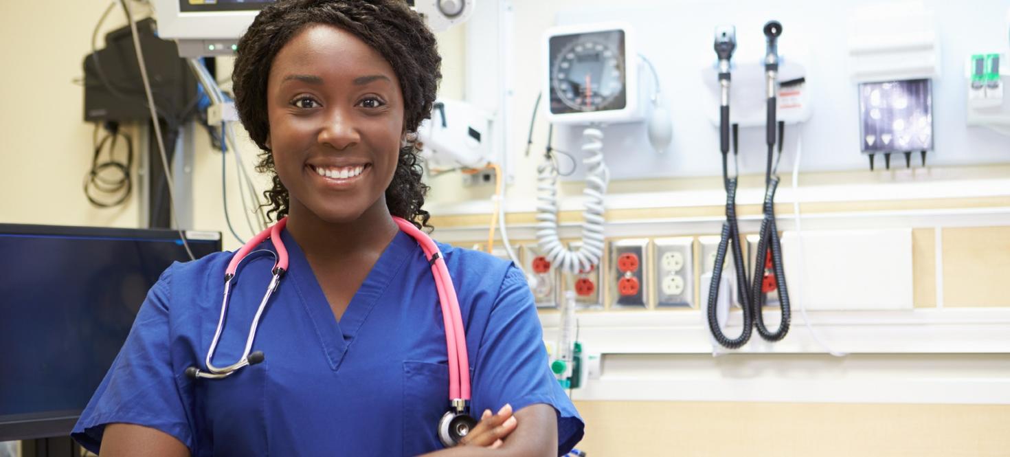 Female nurse smiling