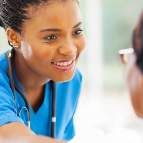 Nurse helping a patient
