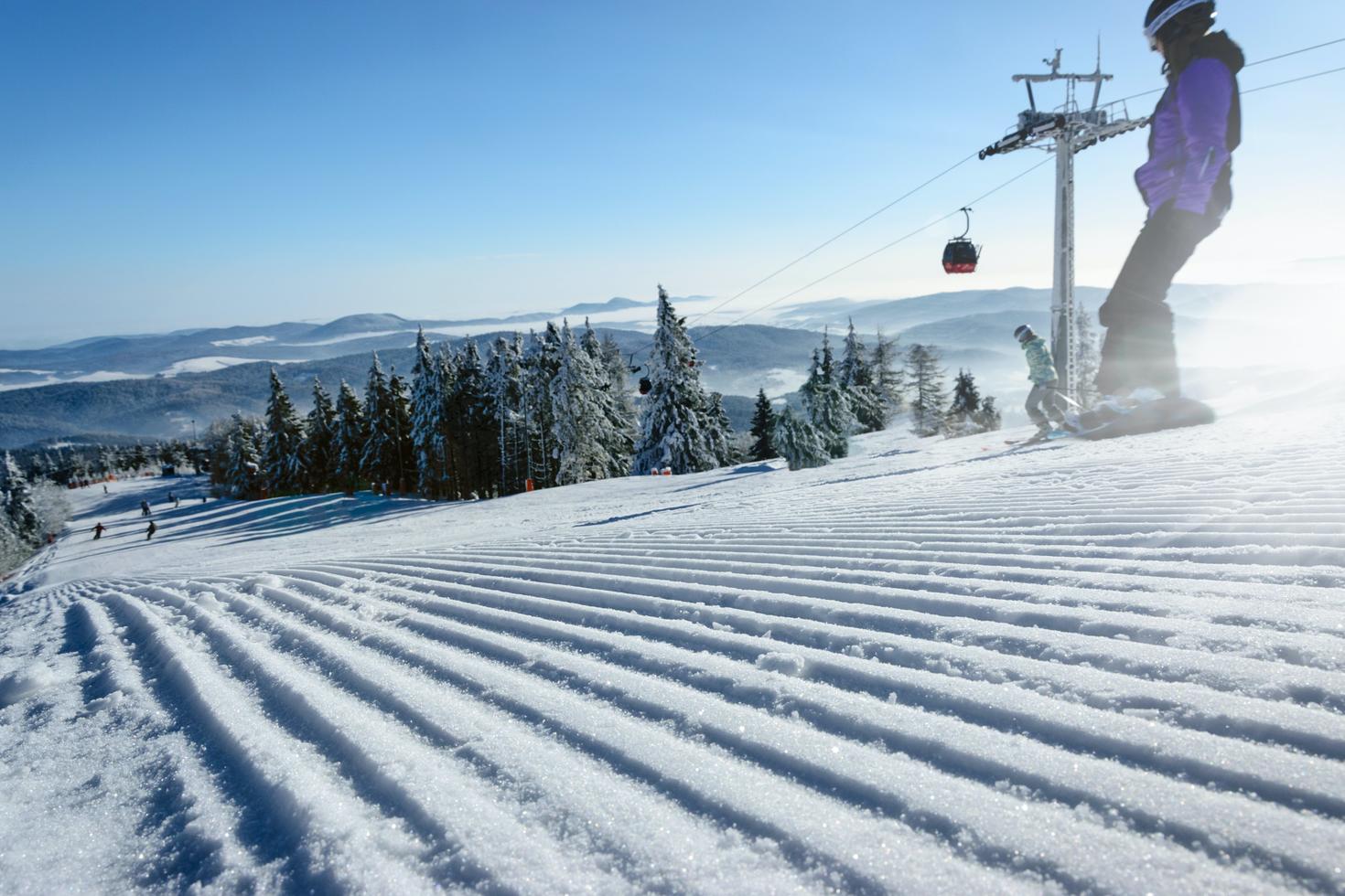 Someone skiing