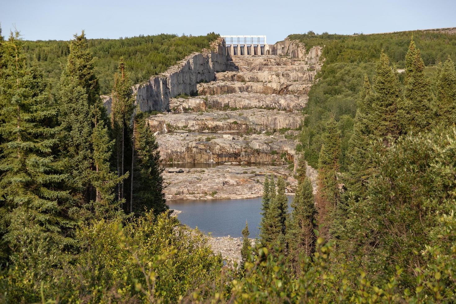 The Giant's Staircase spillway at Robert-Bourassa generating station in James Bay, Quebec