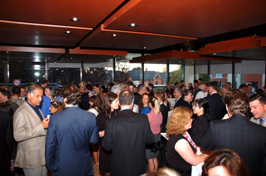 The Dean's Cocktail Reception in the Tsampalieros Atrium