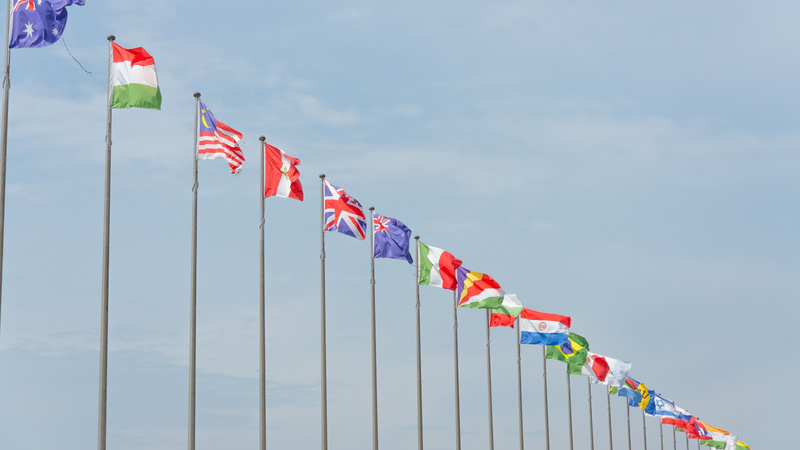 Row of flags