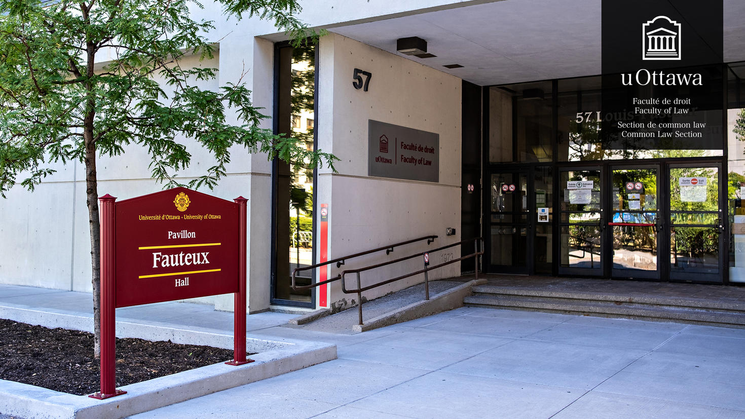 exterior entrance of Fauteux hall