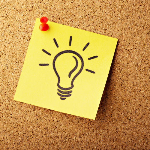drawing of a light bulb