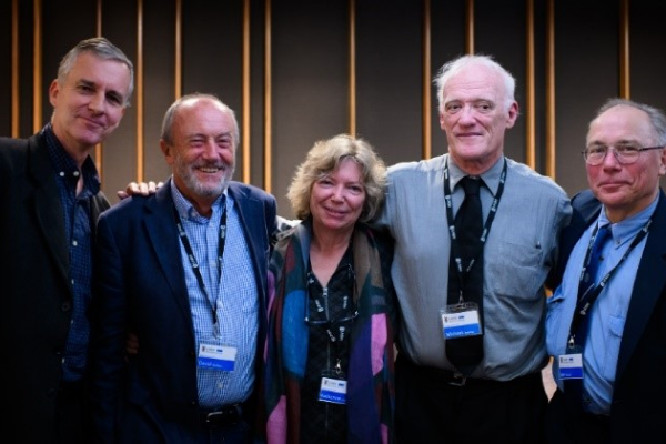 Katherine with an international team of health and safety research colleagues and friends. (Photo: Philip Bohle)