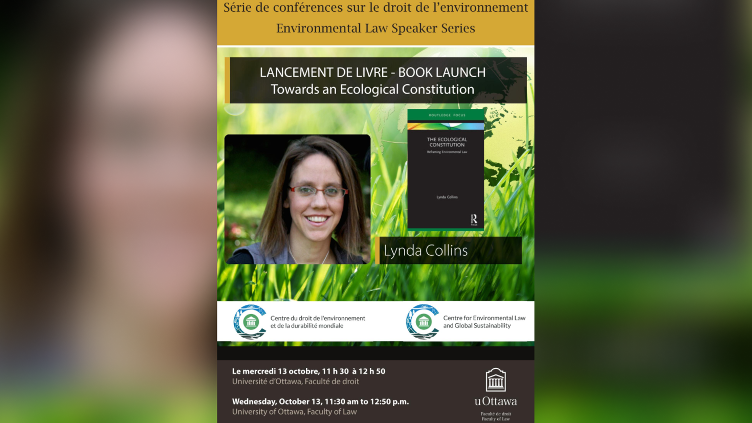 Book Launch: The Ecological Constitution : Reframing Environmental Law