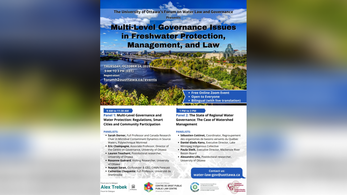 Colloquium: Multi-Level Governance Issues in Fresh Water Protection Management, and Law