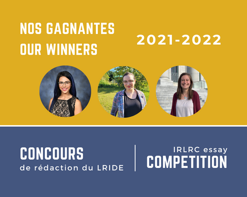 Winners IRLRC essay competition 2021-2022