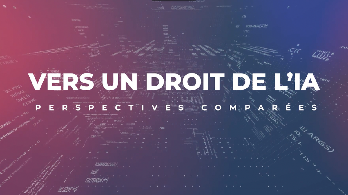 Vers un droit de l'IA promotional slide