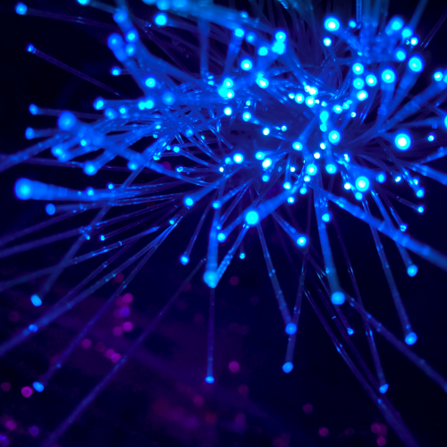 knowledge illuminate in blue
