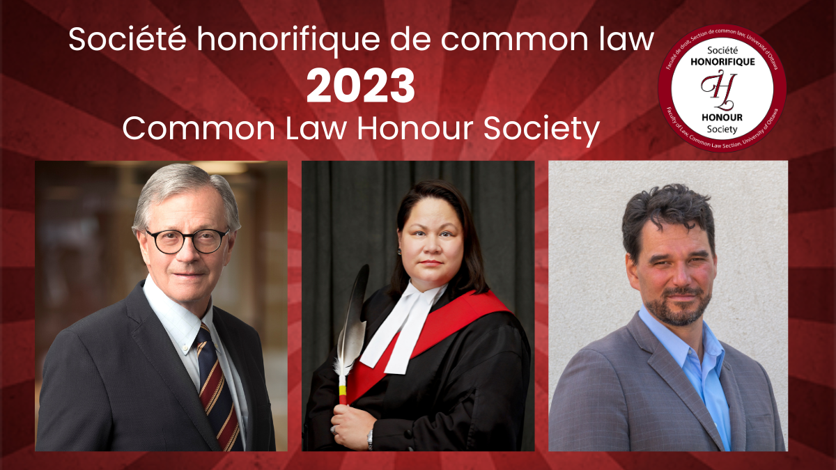 photos of the 3 newest inductees to the Common Law Honour Society