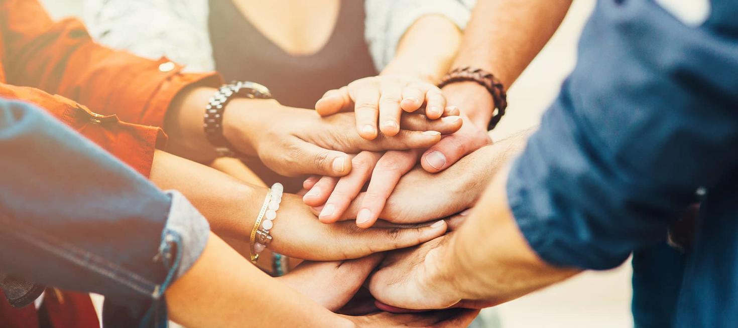 Hands together