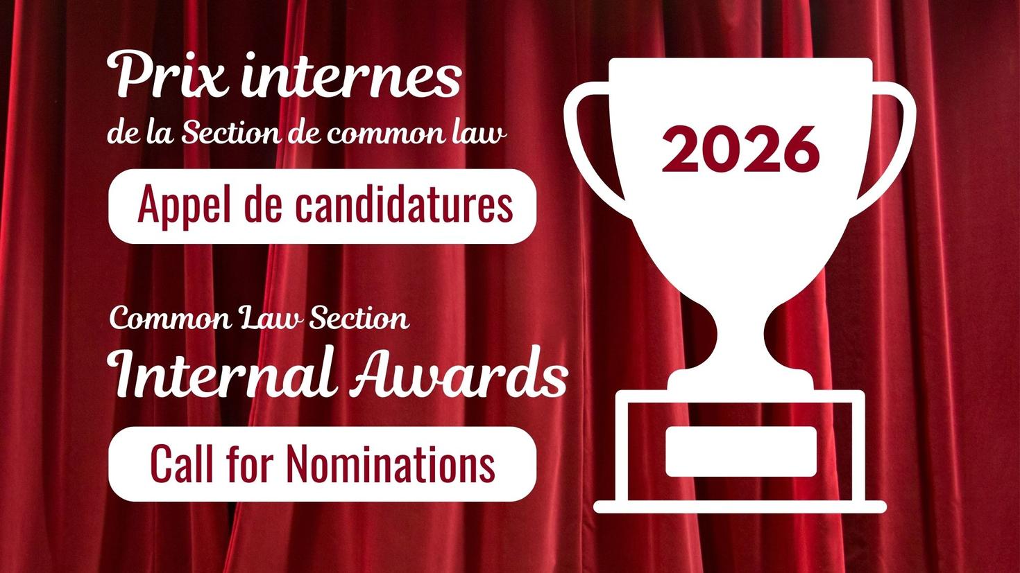 Common Law Section Internal Awards. Call for Nominations 2026