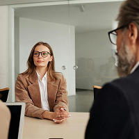Person in a meeting