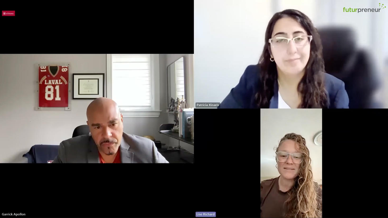 Futurpreneur video call with entrepreneurs