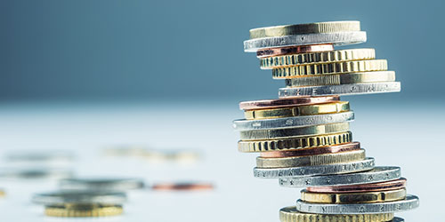 Pile of coins