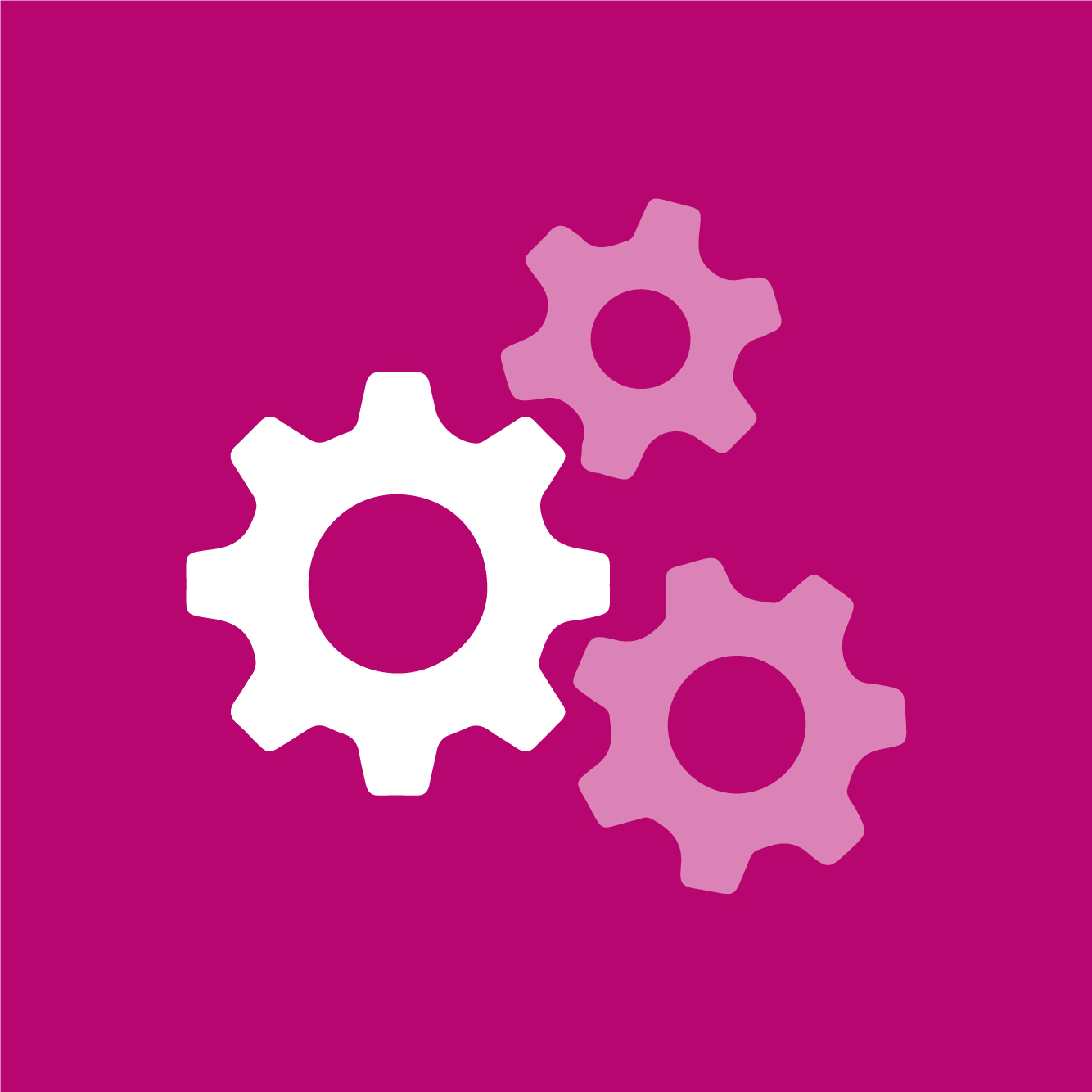 Interconnecting gears Icon