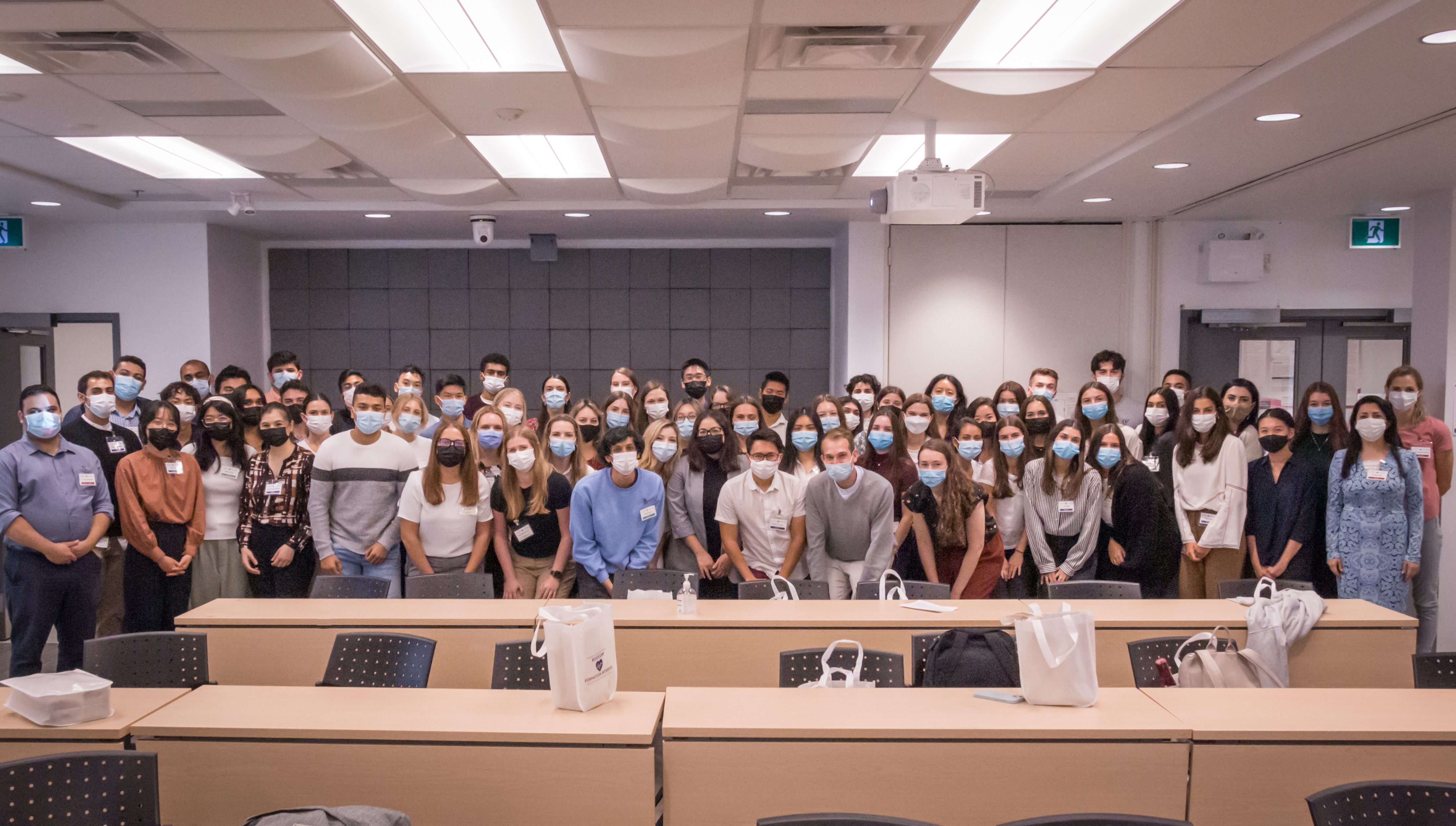 Group picture of undergrad students at Bootcamp orientation