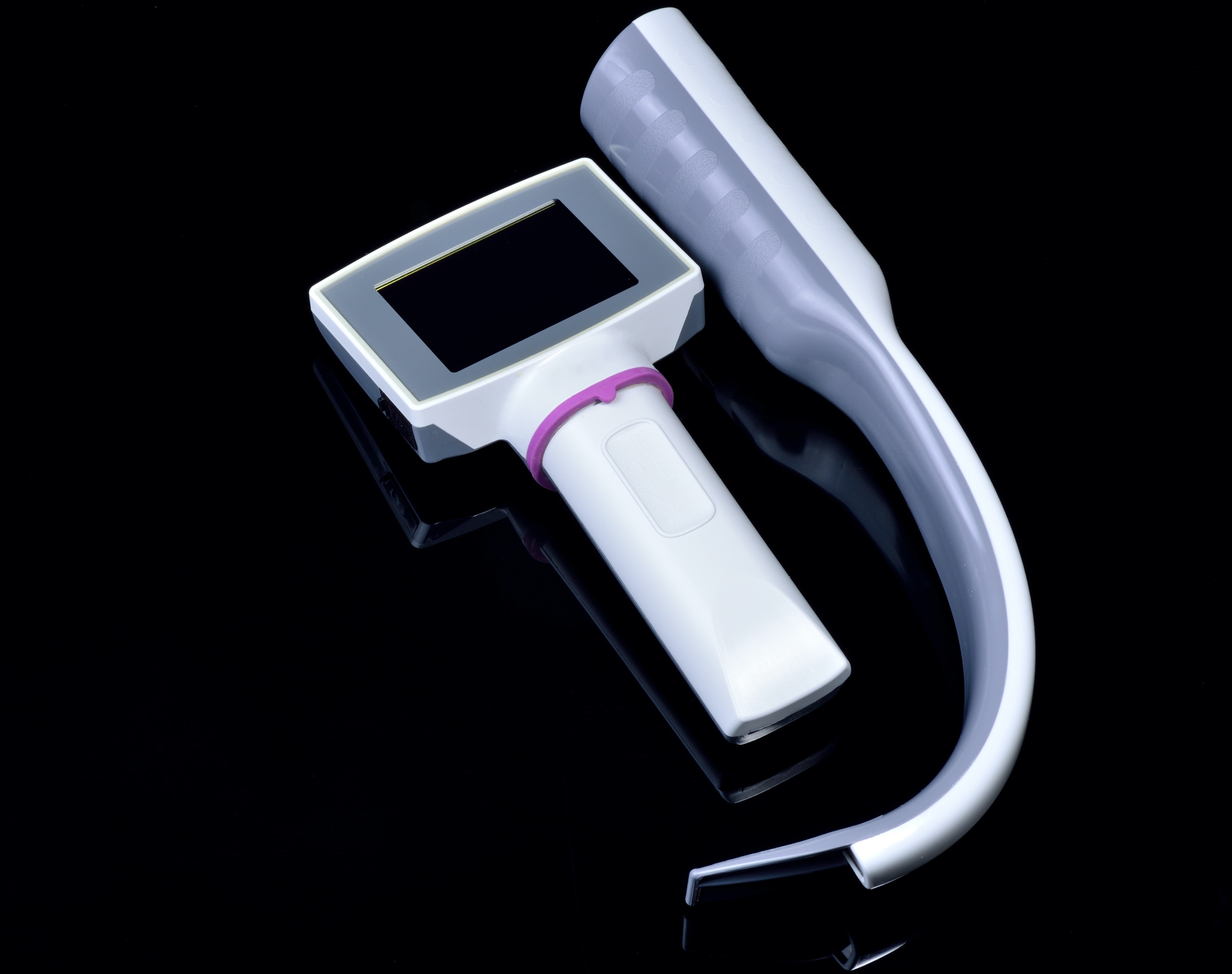 Video laryngoscope isolated on a black background