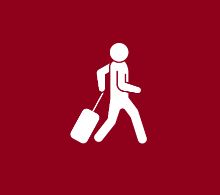 vector icon of a person with a suitcase