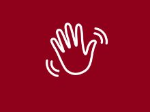 Vector icon of a waving hand