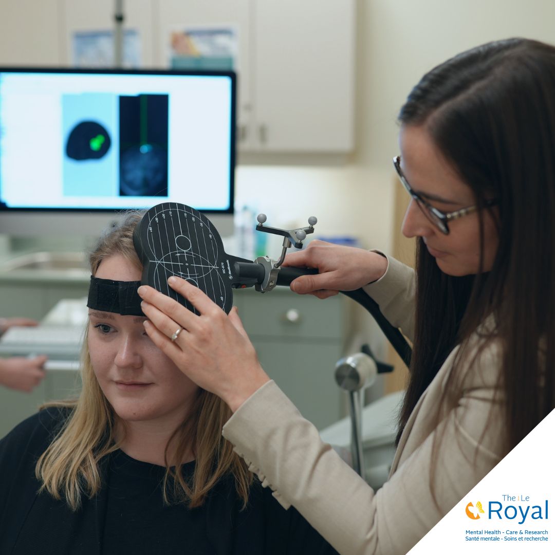 Person getting Transcranial magnetic stimulation 